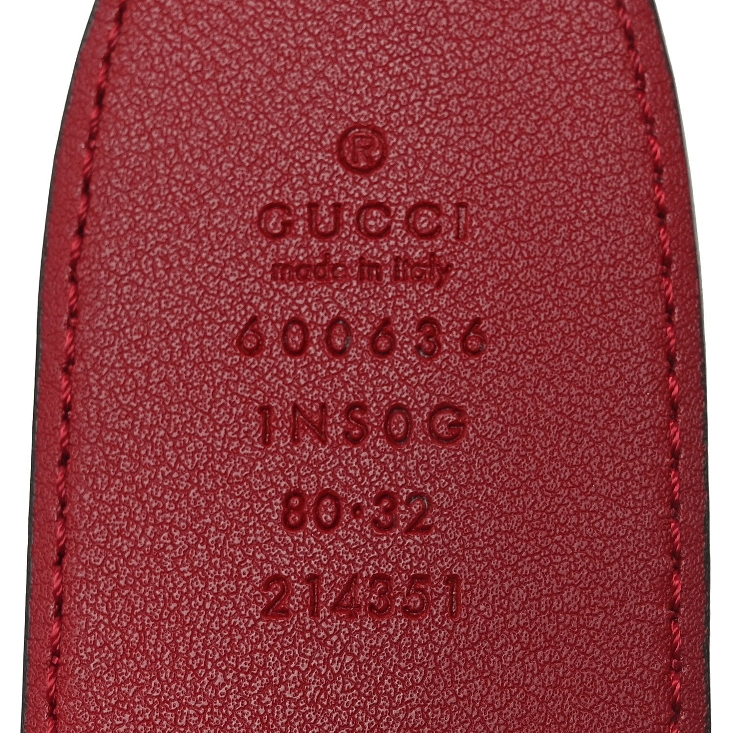 Efesto Leather Horsebit 25mm Belt 80 32 New Cherry Red