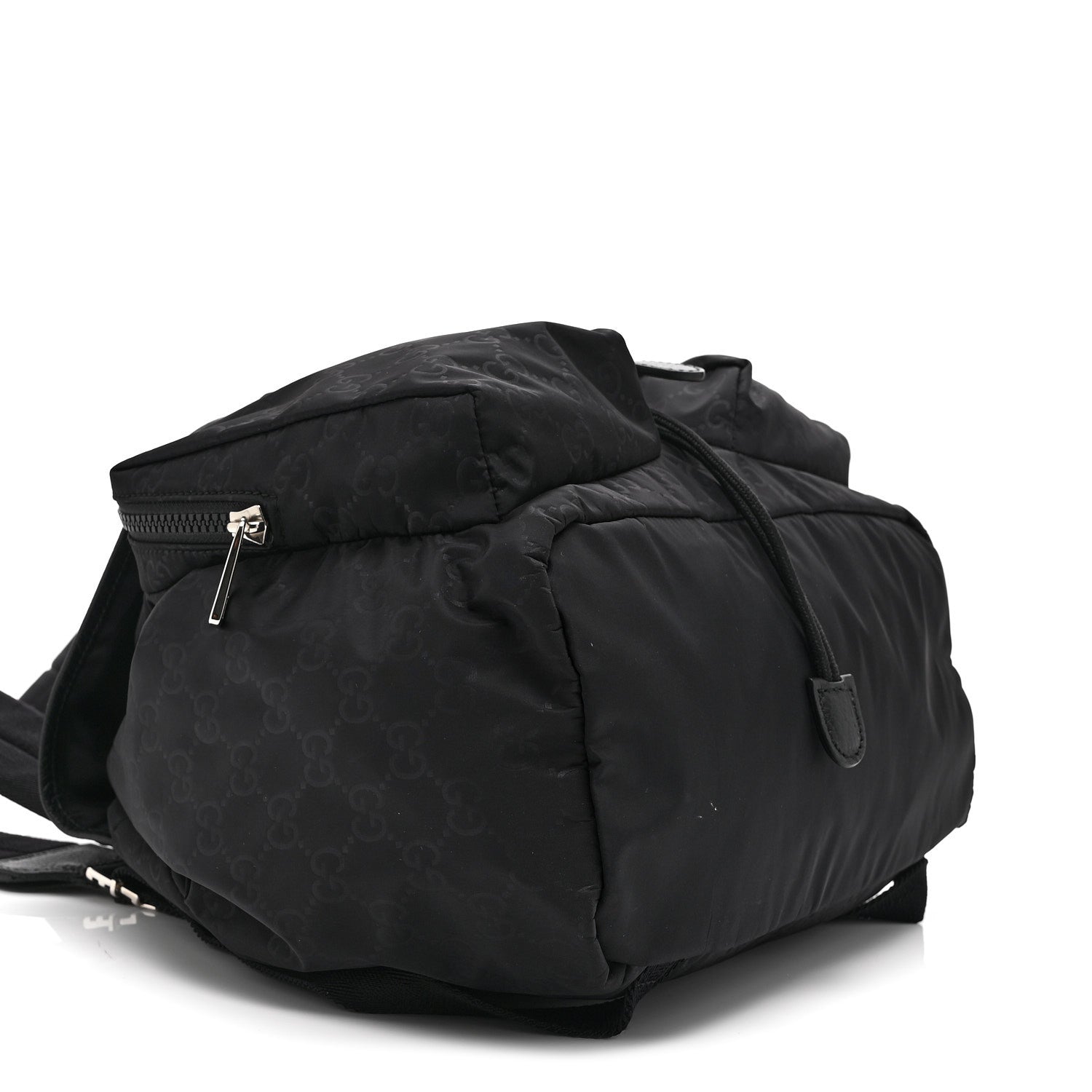 Nylon Monogram Medium Light Single Buckle Backpack Black