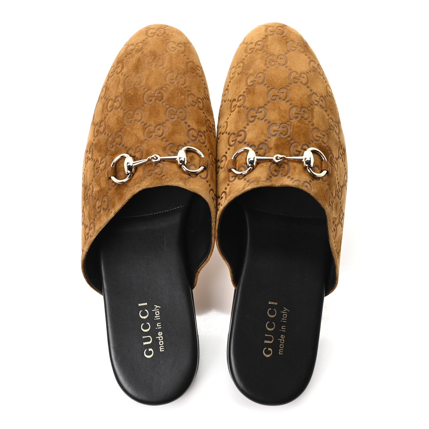 Suede Cachemire Monogram Mens Princetown Slippers 10 Pepper Brown