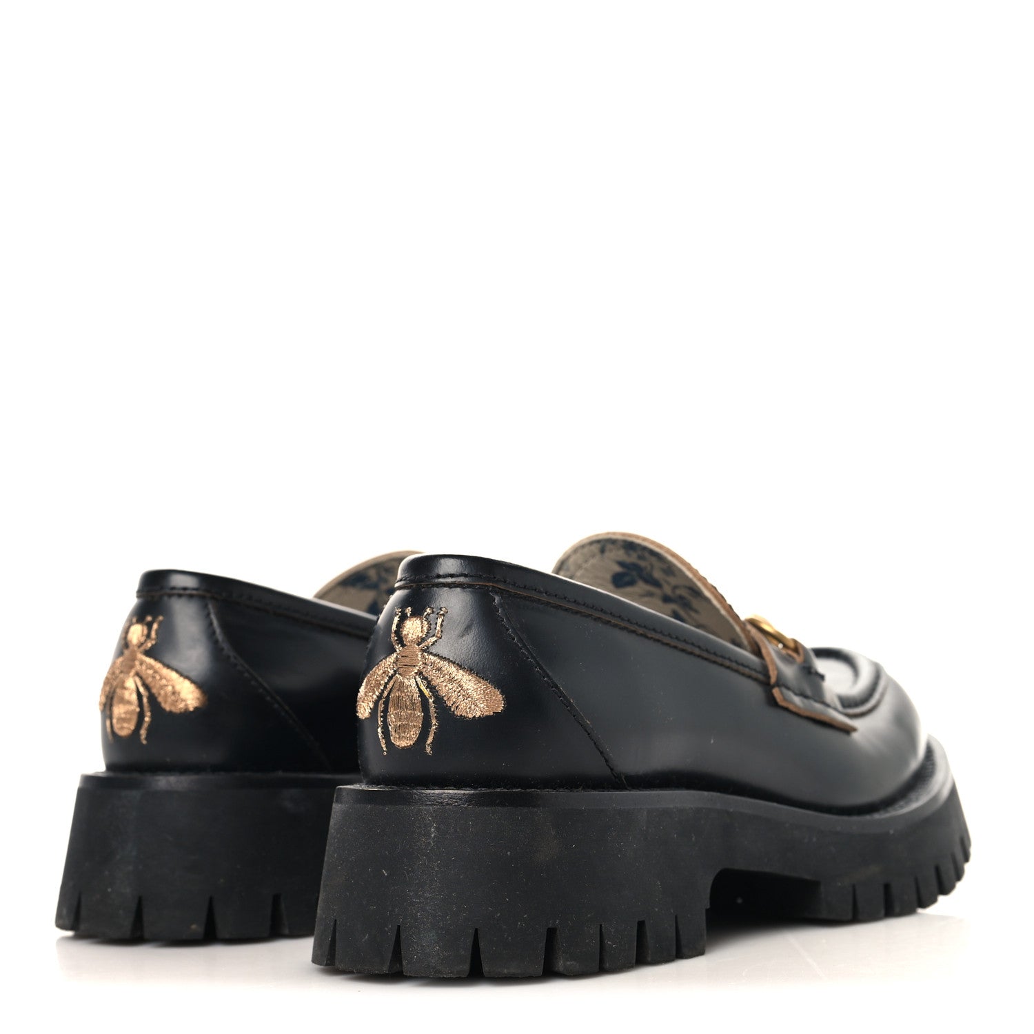 Cordovan Lux Womens Harald Horsebit 25mm Platform Loafers 35 Black