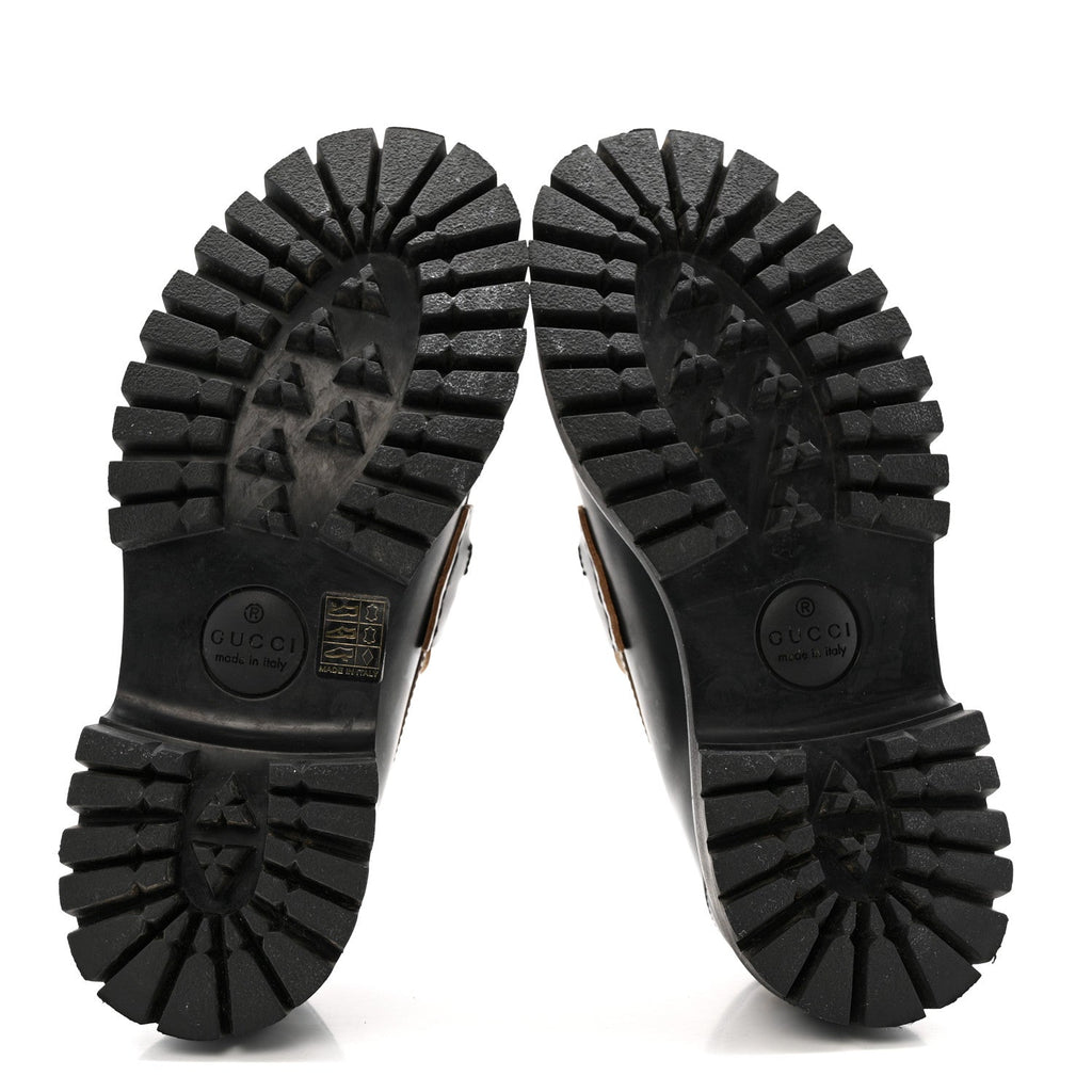 Cordovan Lux Womens Harald Horsebit 25mm Platform Loafers 40 Black 37.5 Black