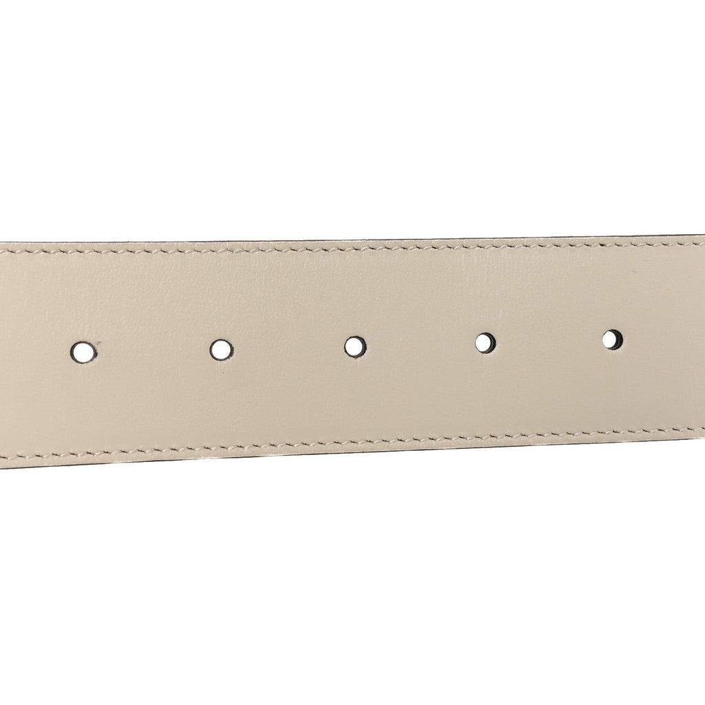 Calfskin Double G 40mm Belt 85 34 Mystic White