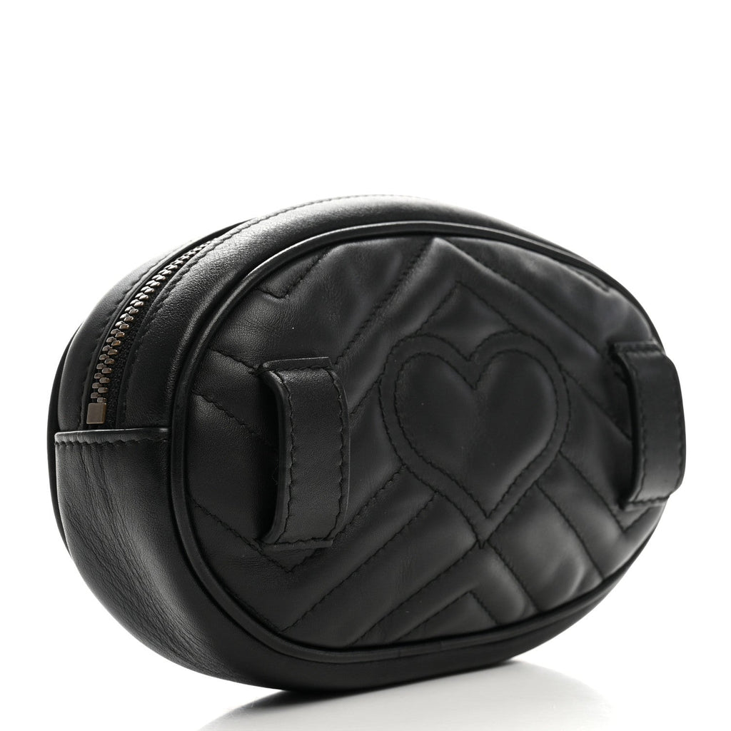 Calfskin Matelasse GG Marmont Belt Bag 95 38 Black