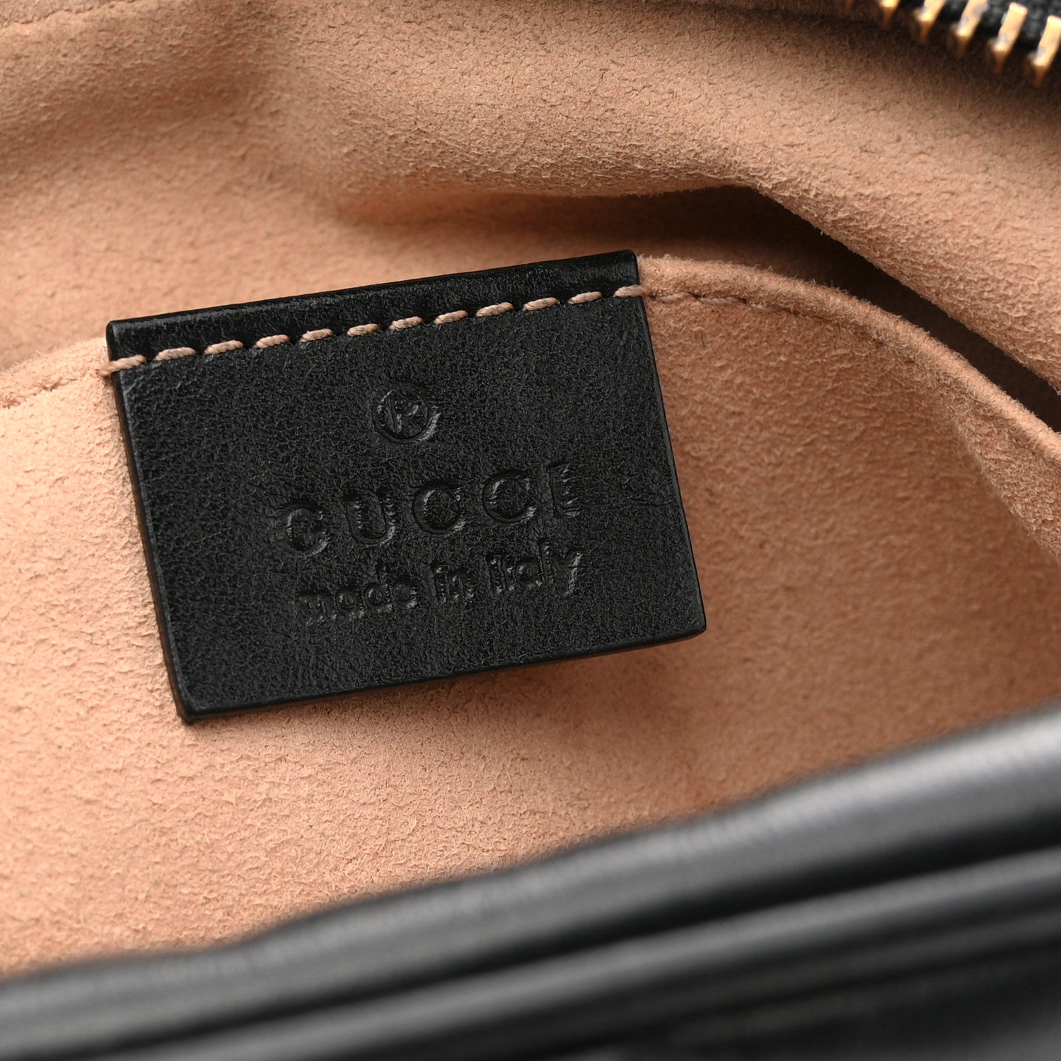 Calfskin Matelasse Mini GG Marmont Chain Shoulder Bag Black