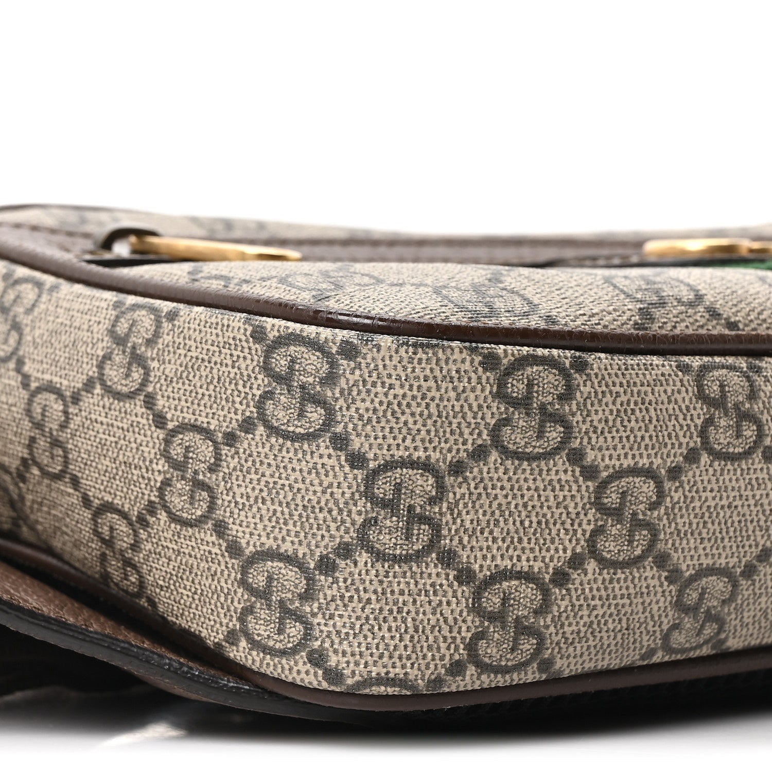 Soft GG Supreme Monogram Medium Ophidia Belt Bag Dark Brown