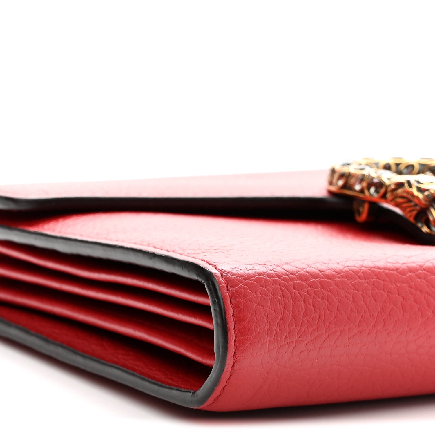 Calfskin Mini Dionysus Chain Wallet Hibiscus Red