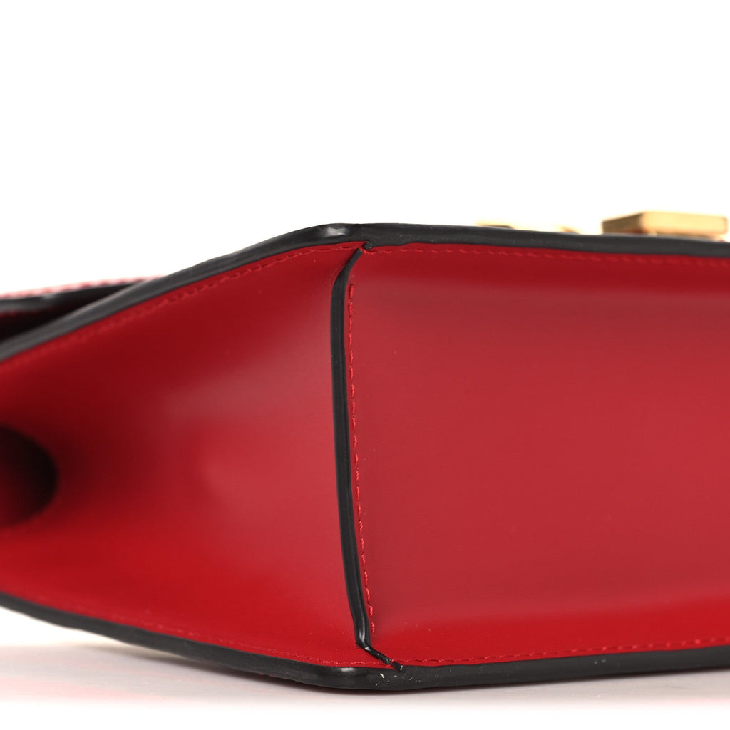 Calfskin Small Sylvie Shoulder Bag Hibiscus Red