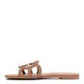 Rubber Interlocking G Womens Slide Sandals 36 Vintage Camel