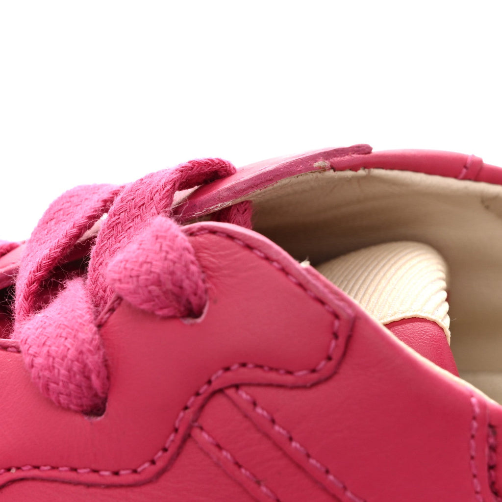 Calfskin Logo Womens Rhyton Sneakers 35 Box Pink