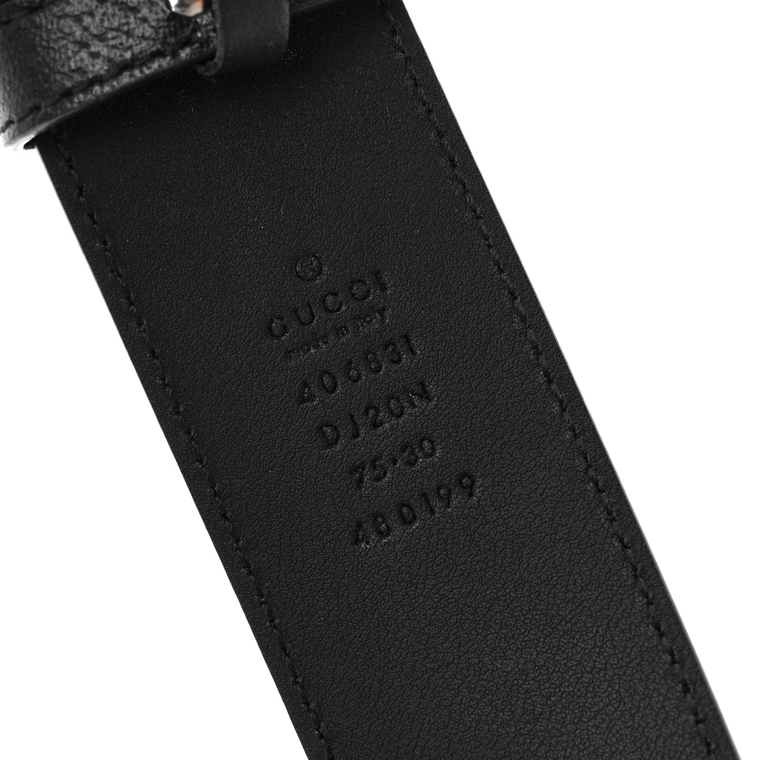 Textured Dollar Calfskin Nickel Double G 40mm Belt 85 34 Black