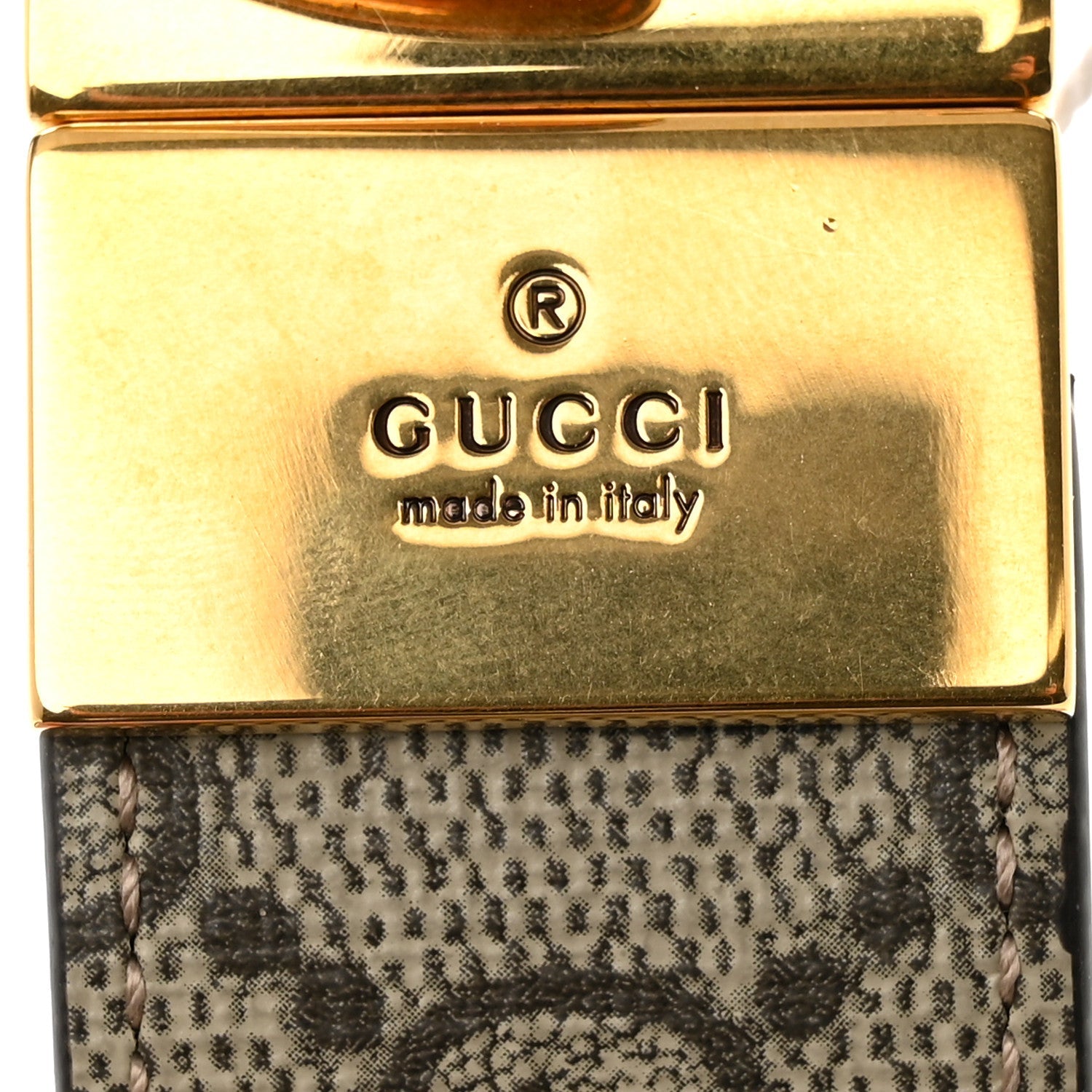 GG Supreme Monogram Plutone Calfskin Double G Reversible 30mm Belt 85 34 Beige Ebony Brown