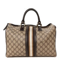 GG Plus Monogram Web Medium Joy Boston Dark Brown