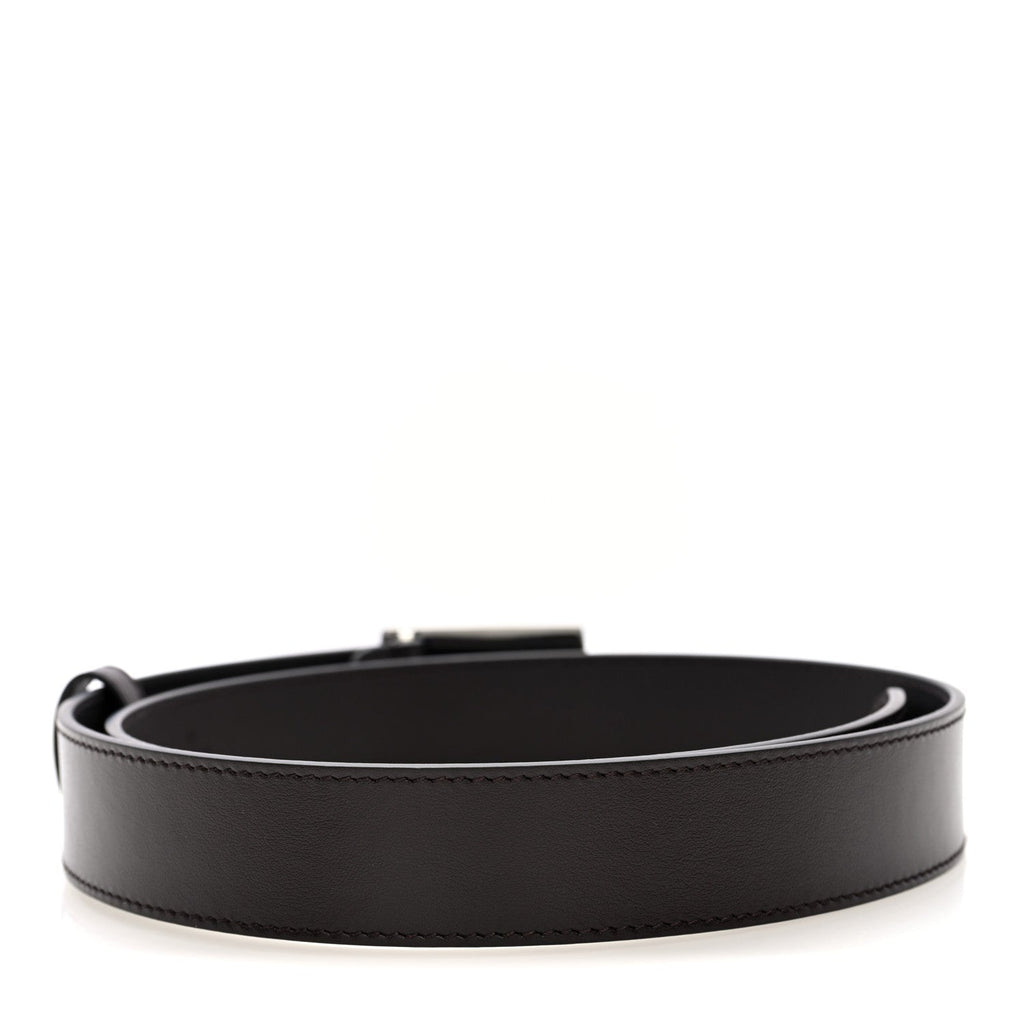 Plutone Calfskin Plaque GG 30mm Belt 80 32 Cocoa