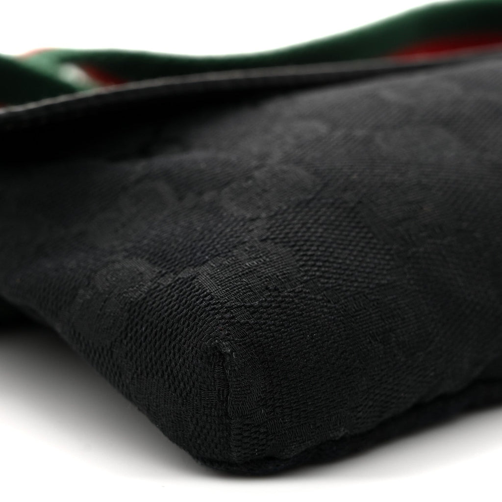 Monogram Web Belt Pouch Bag Black