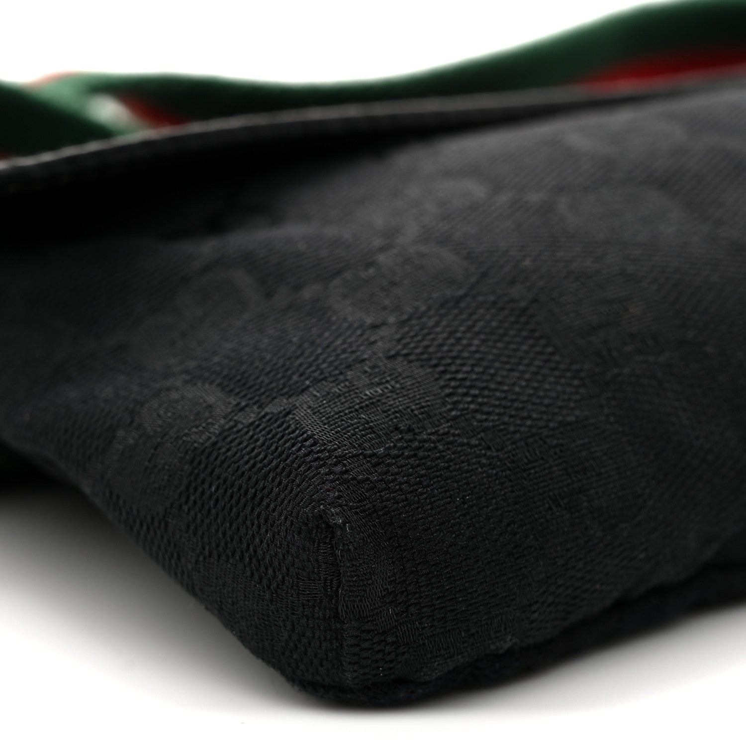 Monogram Web Belt Pouch Bag Black