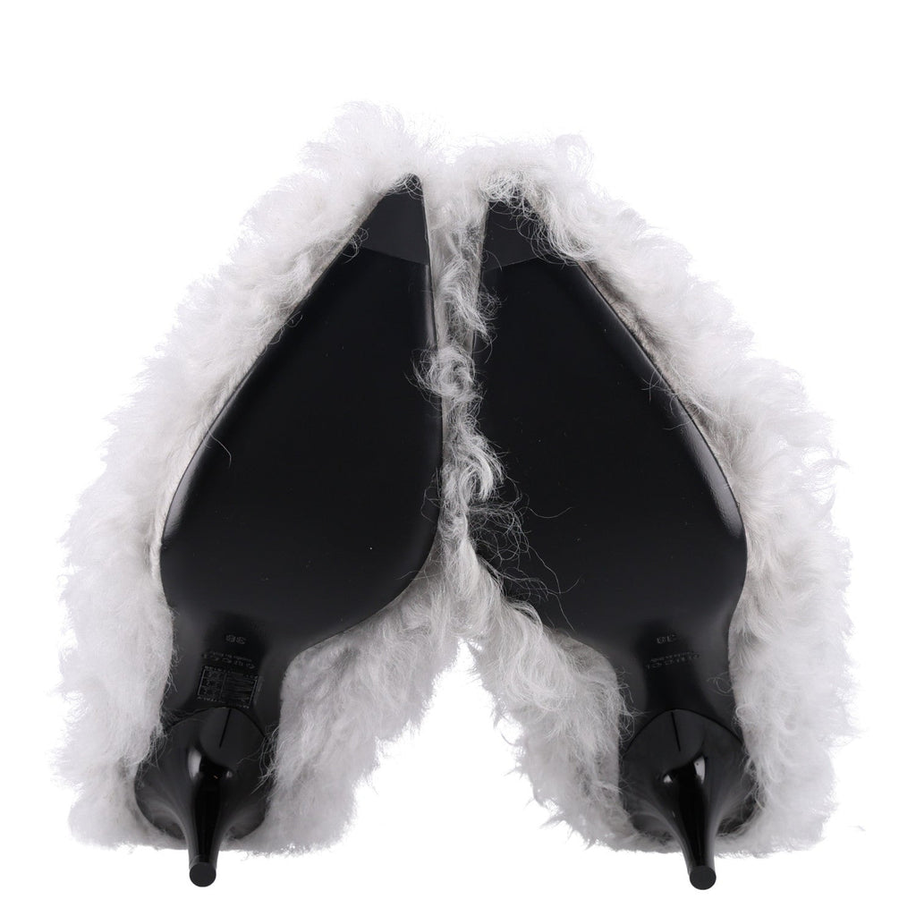 Shearling Musa Pumps 38 Alpy Gray