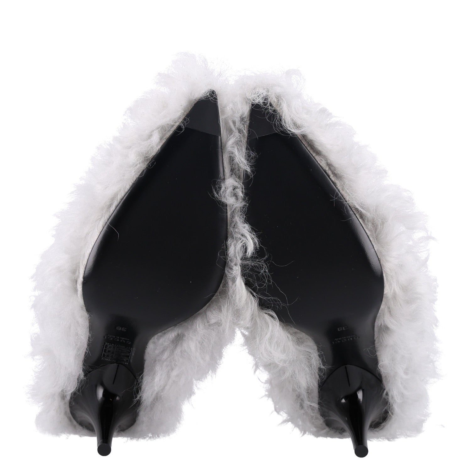 Shearling Musa Pumps 38 Alpy Gray