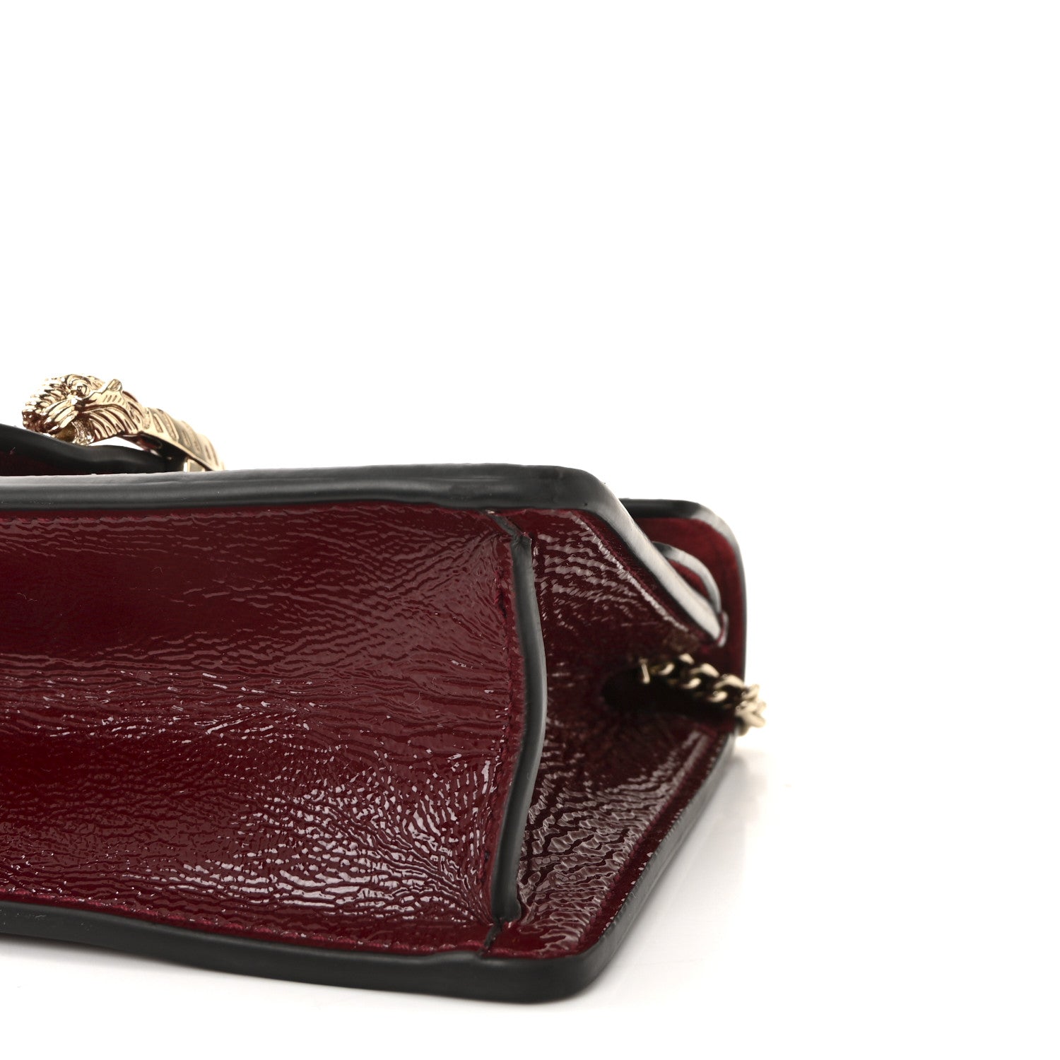 Crinkled Patent Mini Dionysus Shoulder Bag Rosso Ancora Red