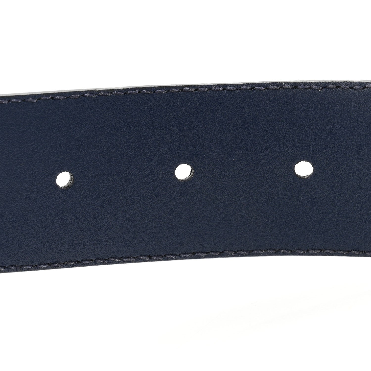 Moon Calfskin Interlocking G 37mm Belt 75 30 Cobalt Blue