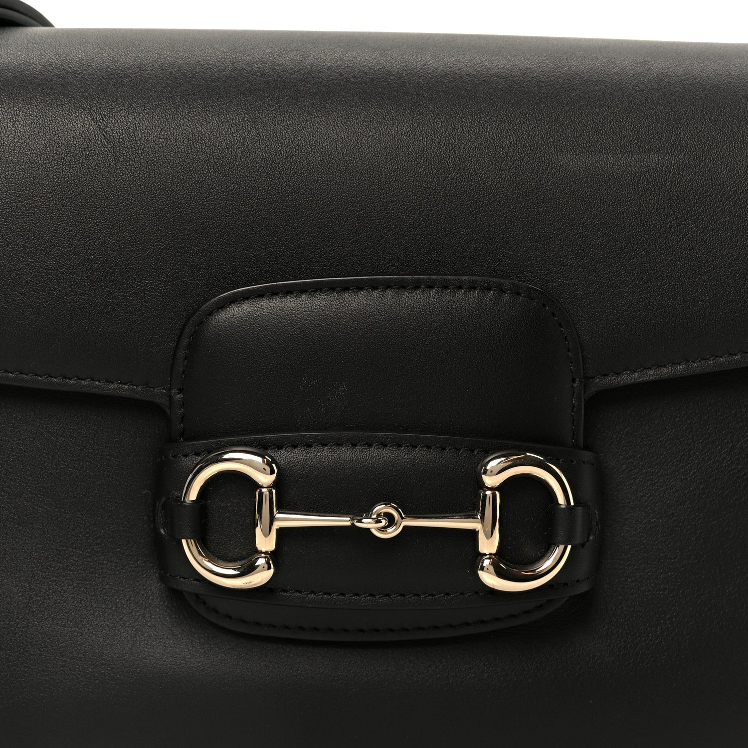 Arabella Calfskin Horsebit 1955 Soft Small Shoulder Bag Black