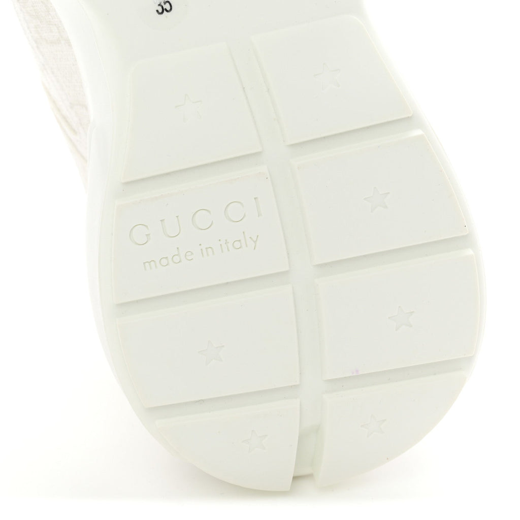 GG Supreme Monogram Womens Rhyton Sneakers 35 White