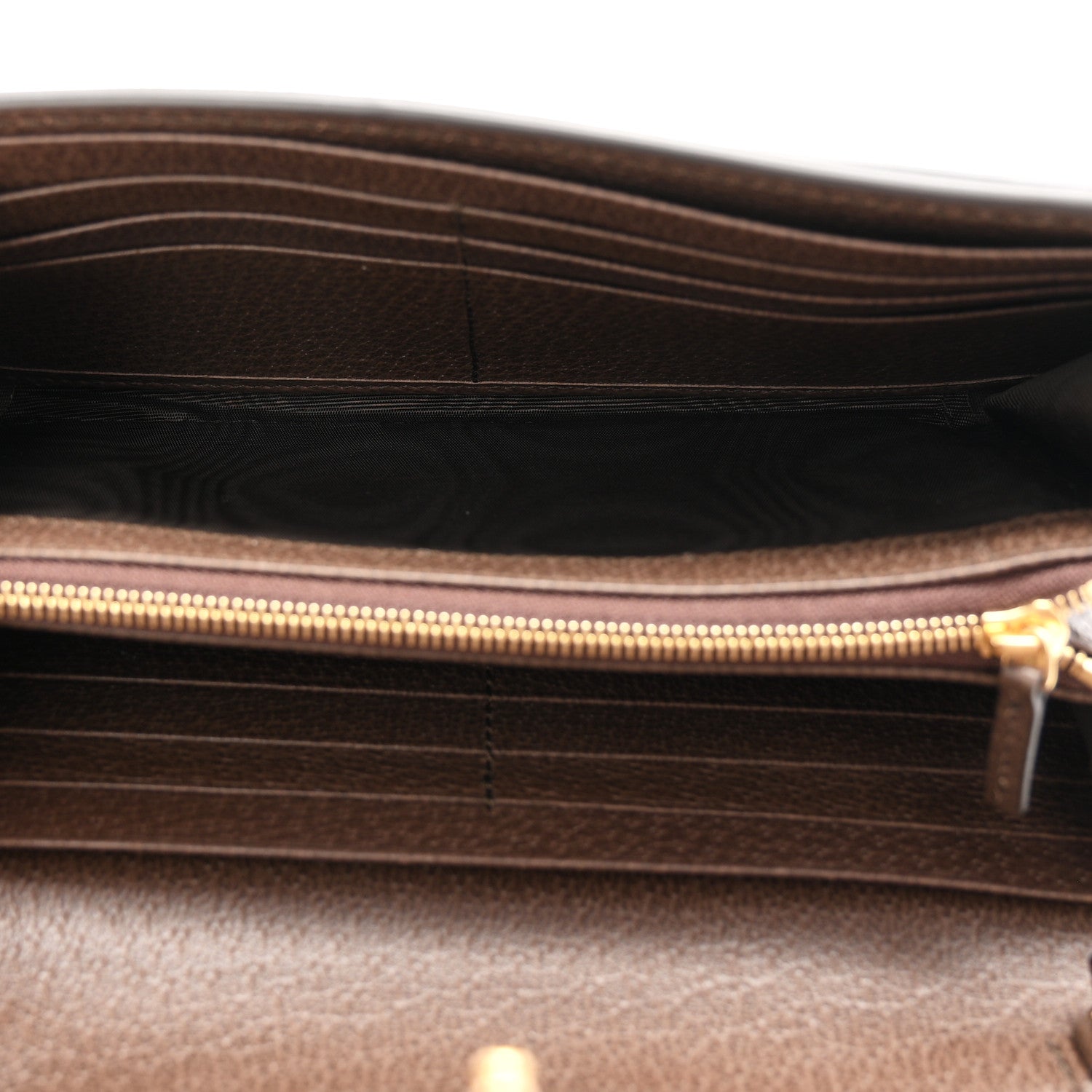 GG Supreme Monogram Textured Dollar Calfskin Blondie Continental Chain Wallet Beige Ebony New Acero