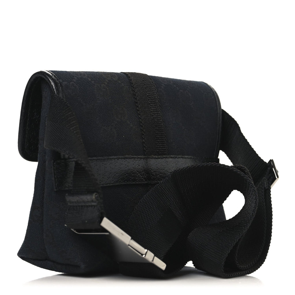 GG Monogram Web Buckle Belt Bag Black