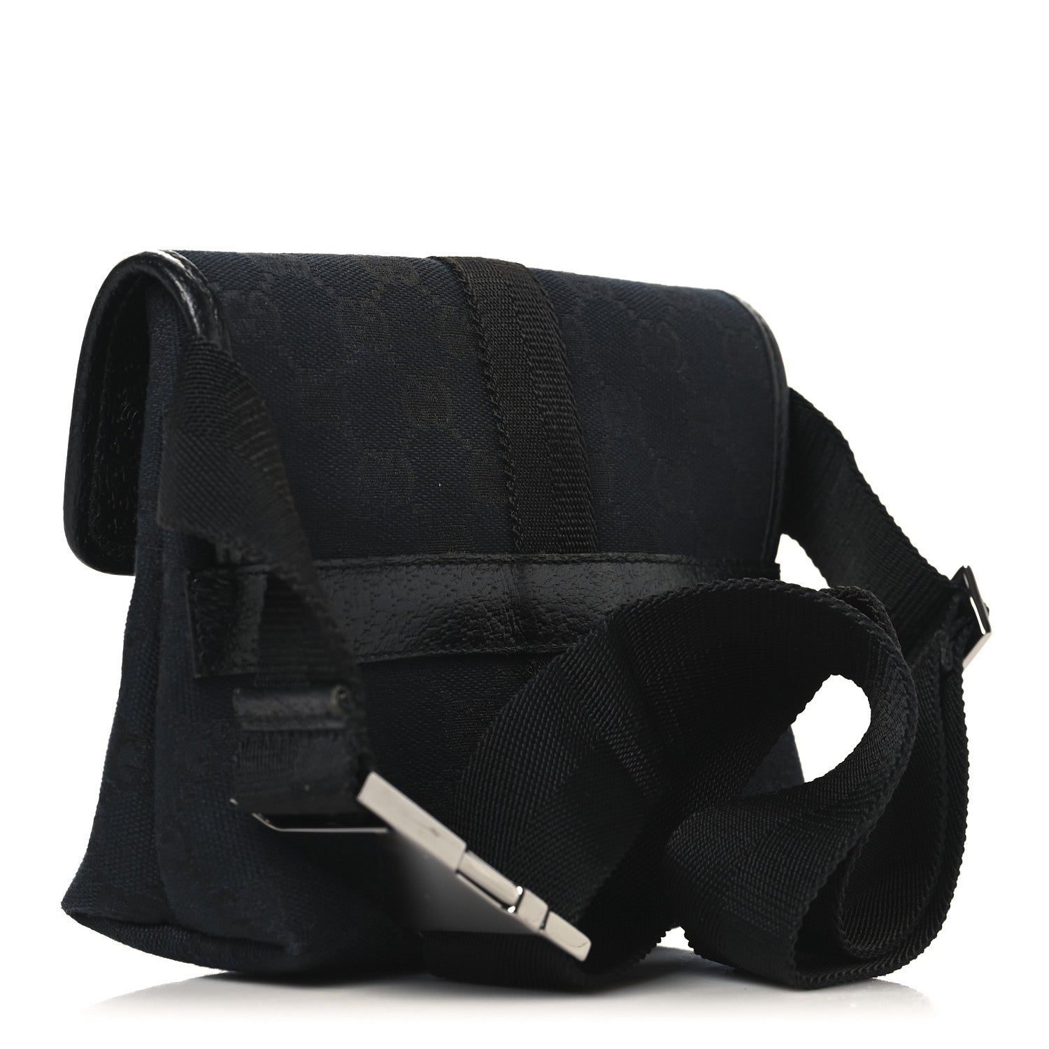 GG Monogram Web Buckle Belt Bag Black