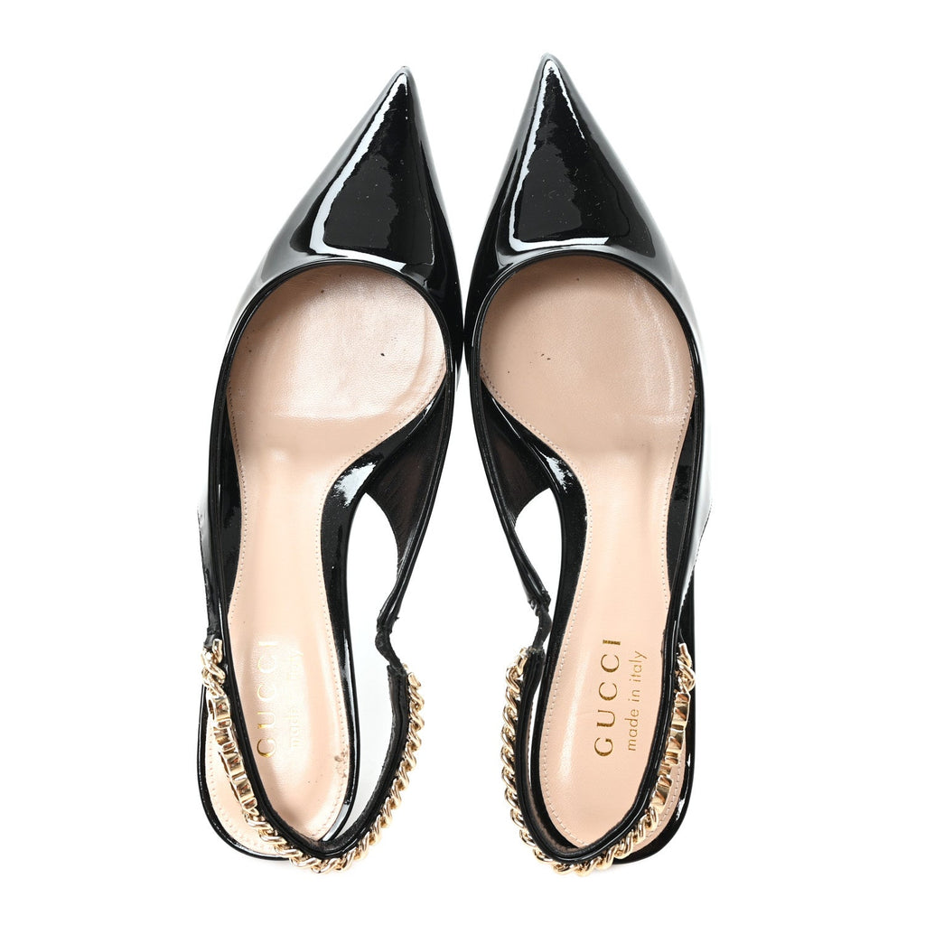 Patent Signoria 35mm Slingback Pumps 36 Black
