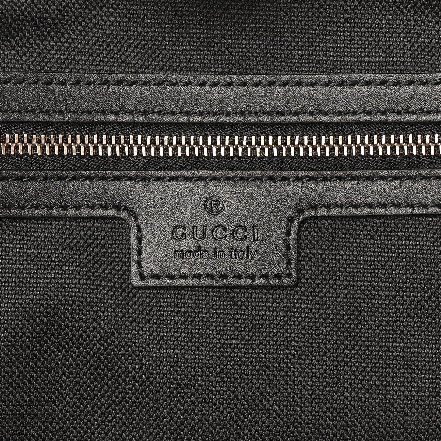 GG Calfskin Embossed Emblem Large Tote Bag Black