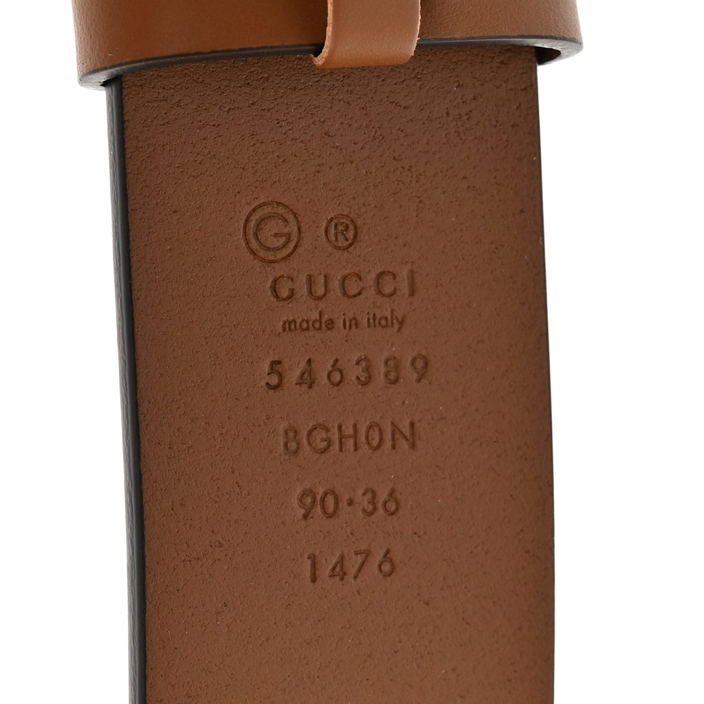 Selleria Calfskin Mens Interlocking G 37mm Belt 90 36 Cuir