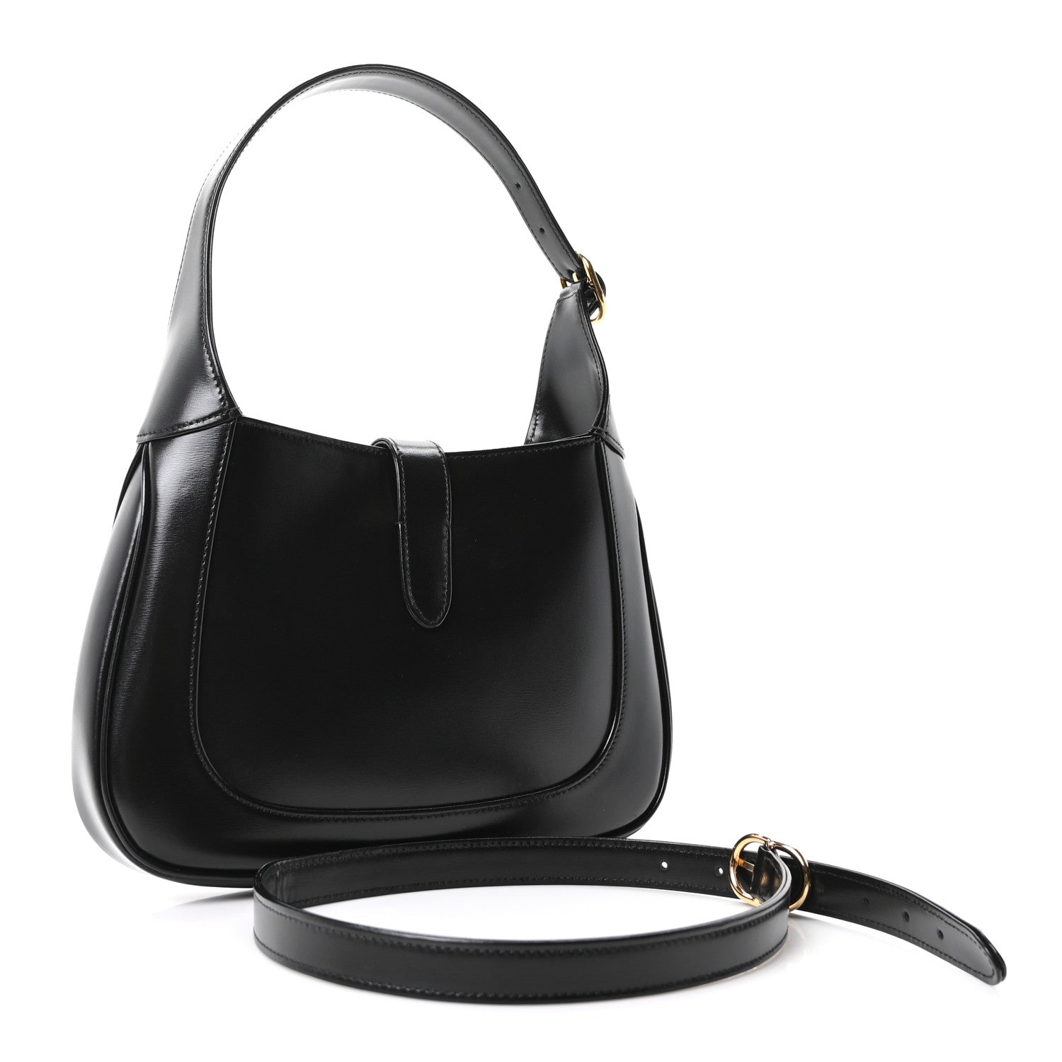 Boarded Dyana Lux Calfskin Small Jackie 1961 Hobo Black