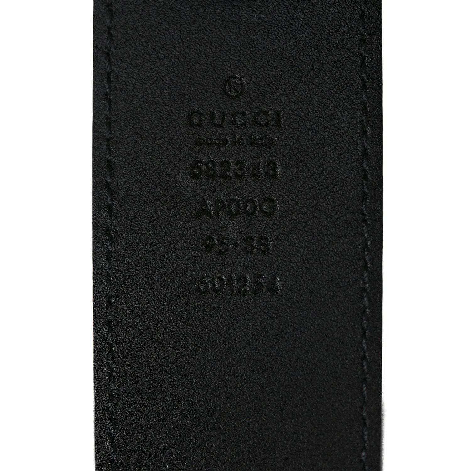 Moon Calfskin Scales Double G 40mm Belt 95 38 Black