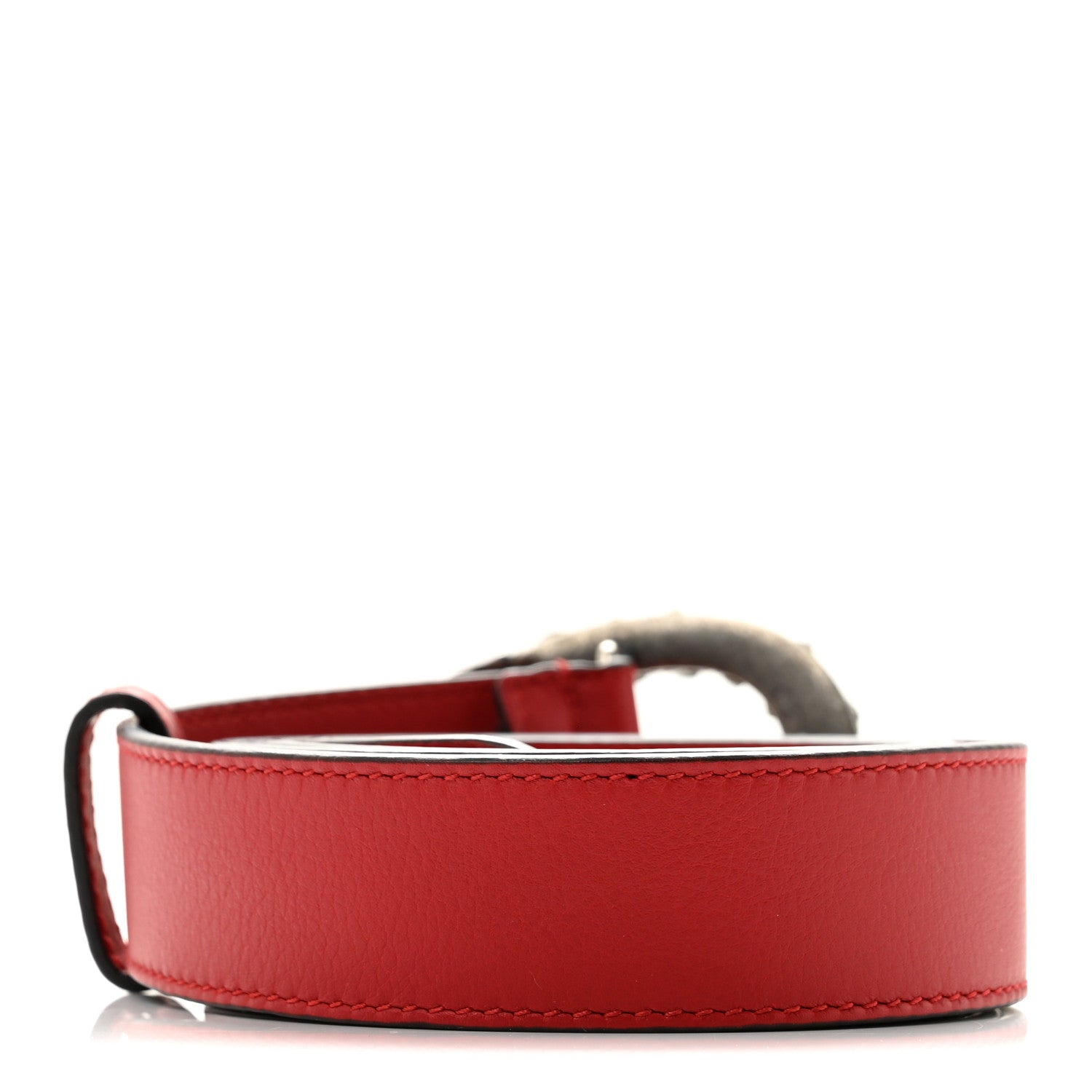 Moon Calfskin Crystal Dionysus 30mm Belt 105 42 Hibiscus Red