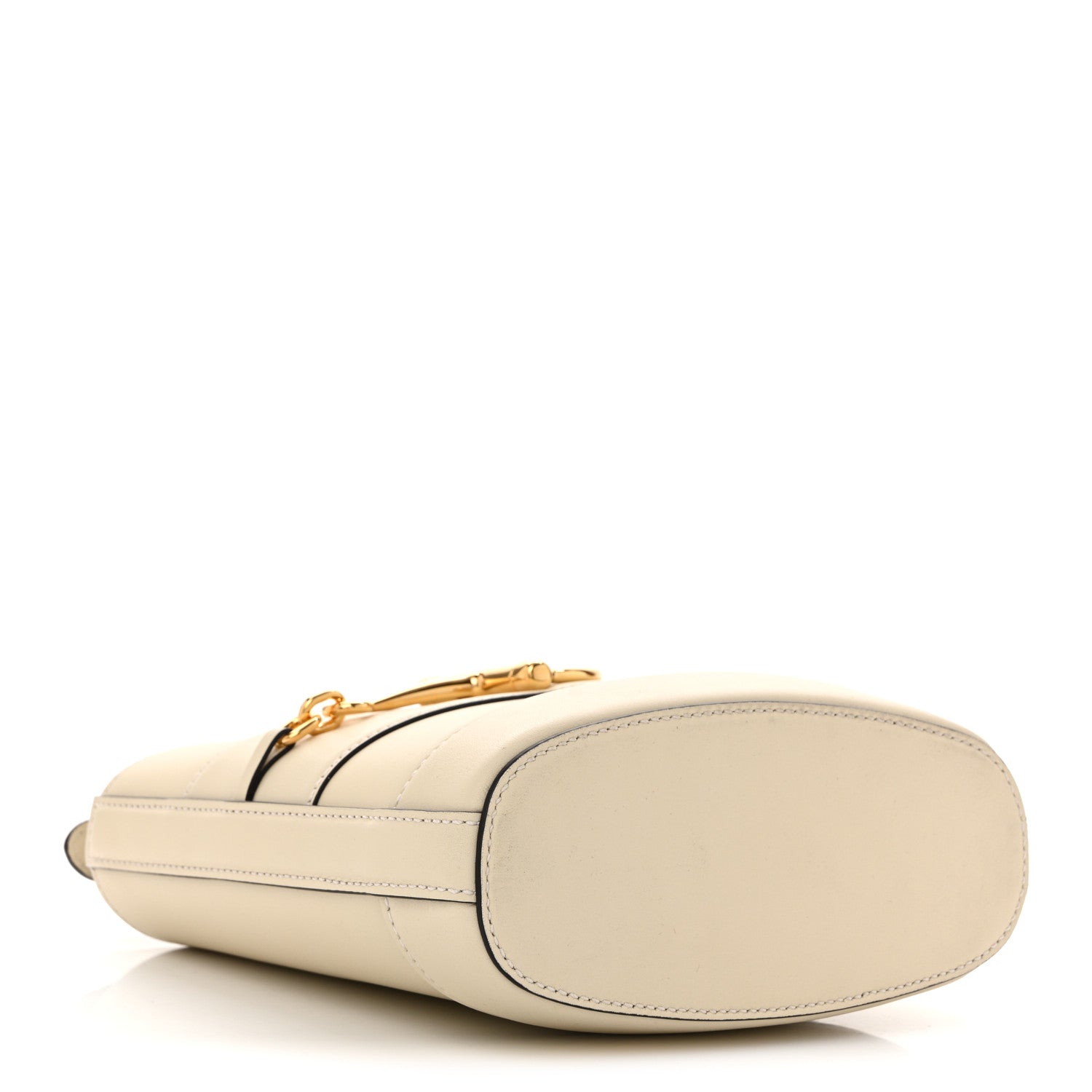 Arabella Calfskin Horsebit 73 Mini Bucket Bag White