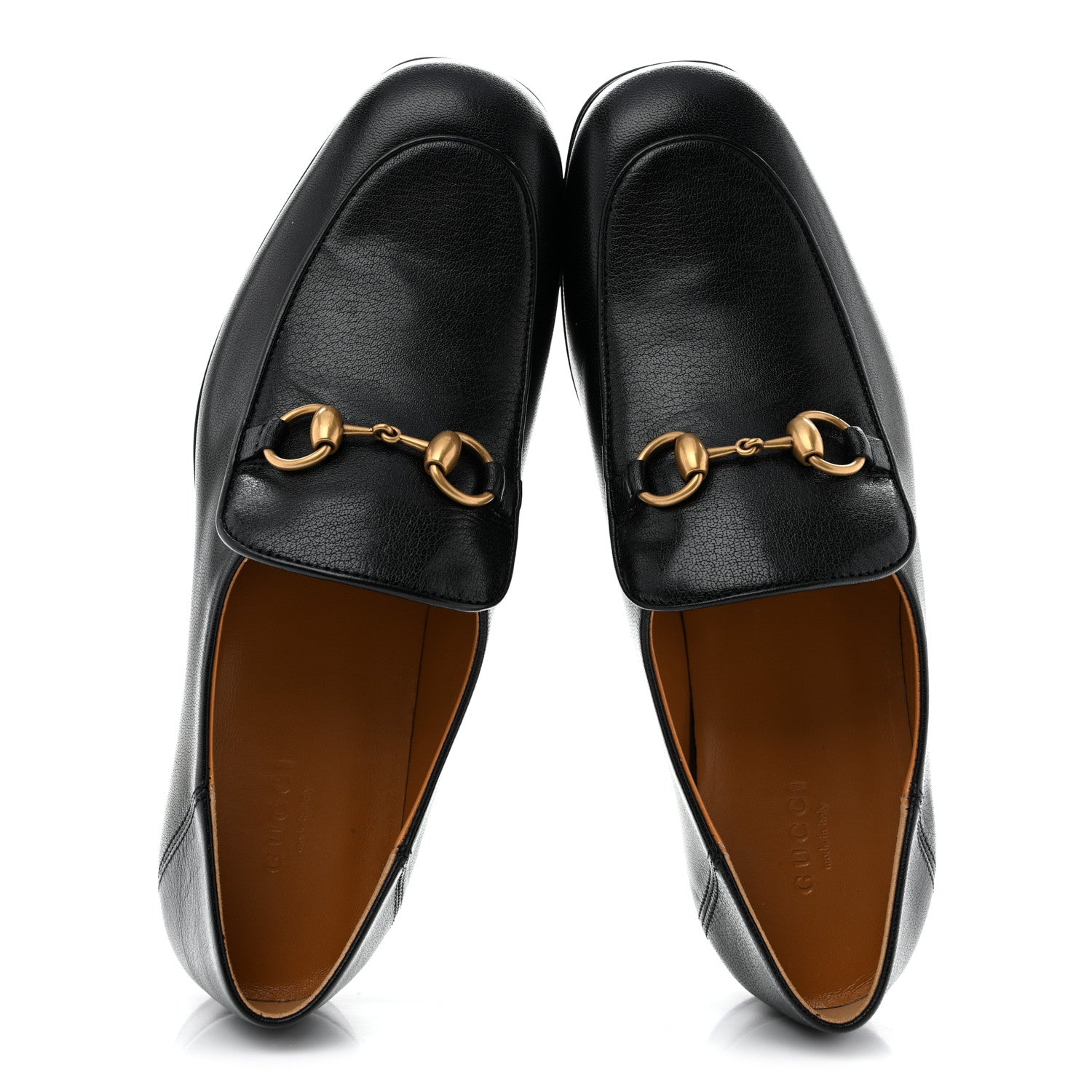 Goatskin Womens Horsebit Mid-Heel Loafers 39.5 Black