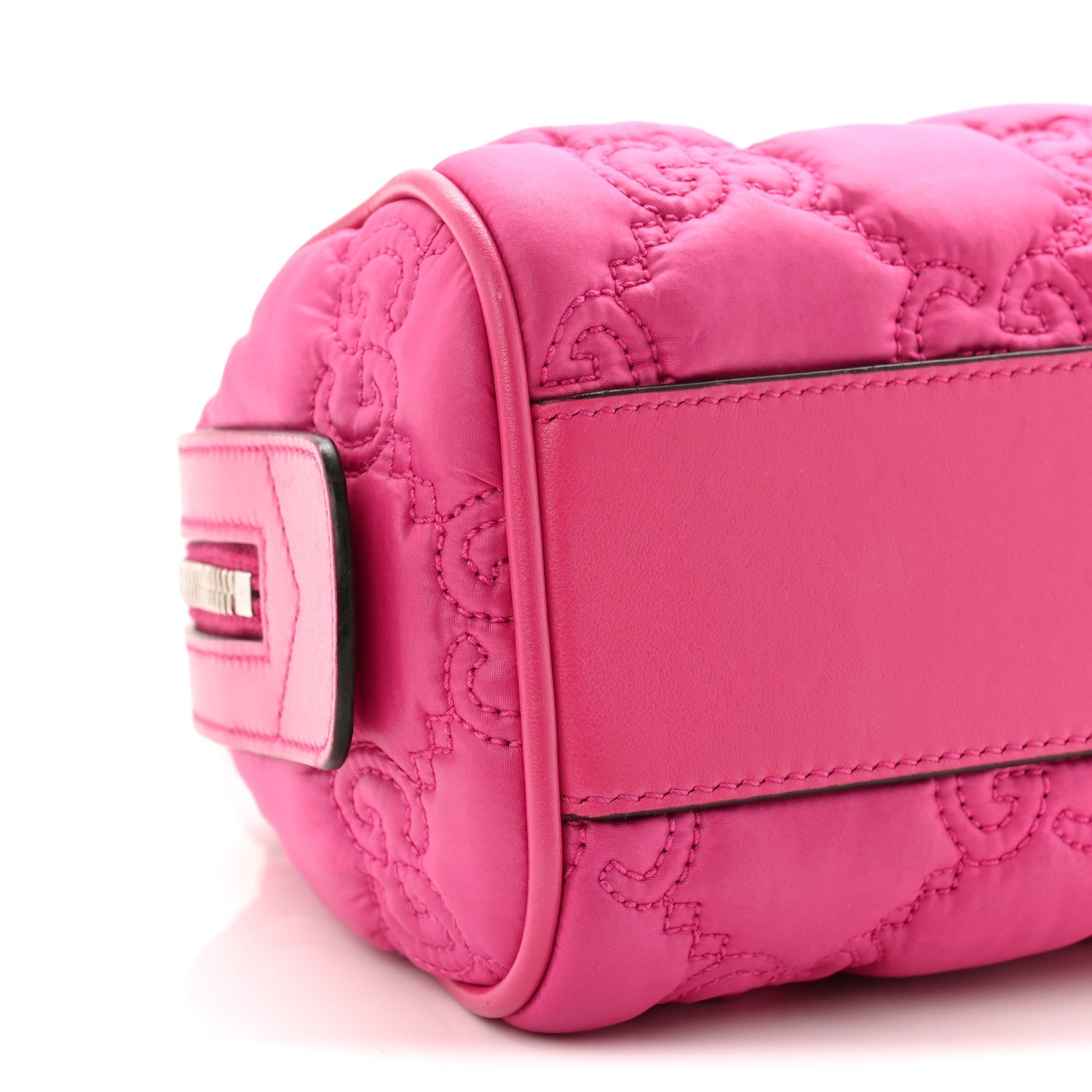 Nylon Calfskin Enamel GG Matelasse Mini Bowler Bag Lovely