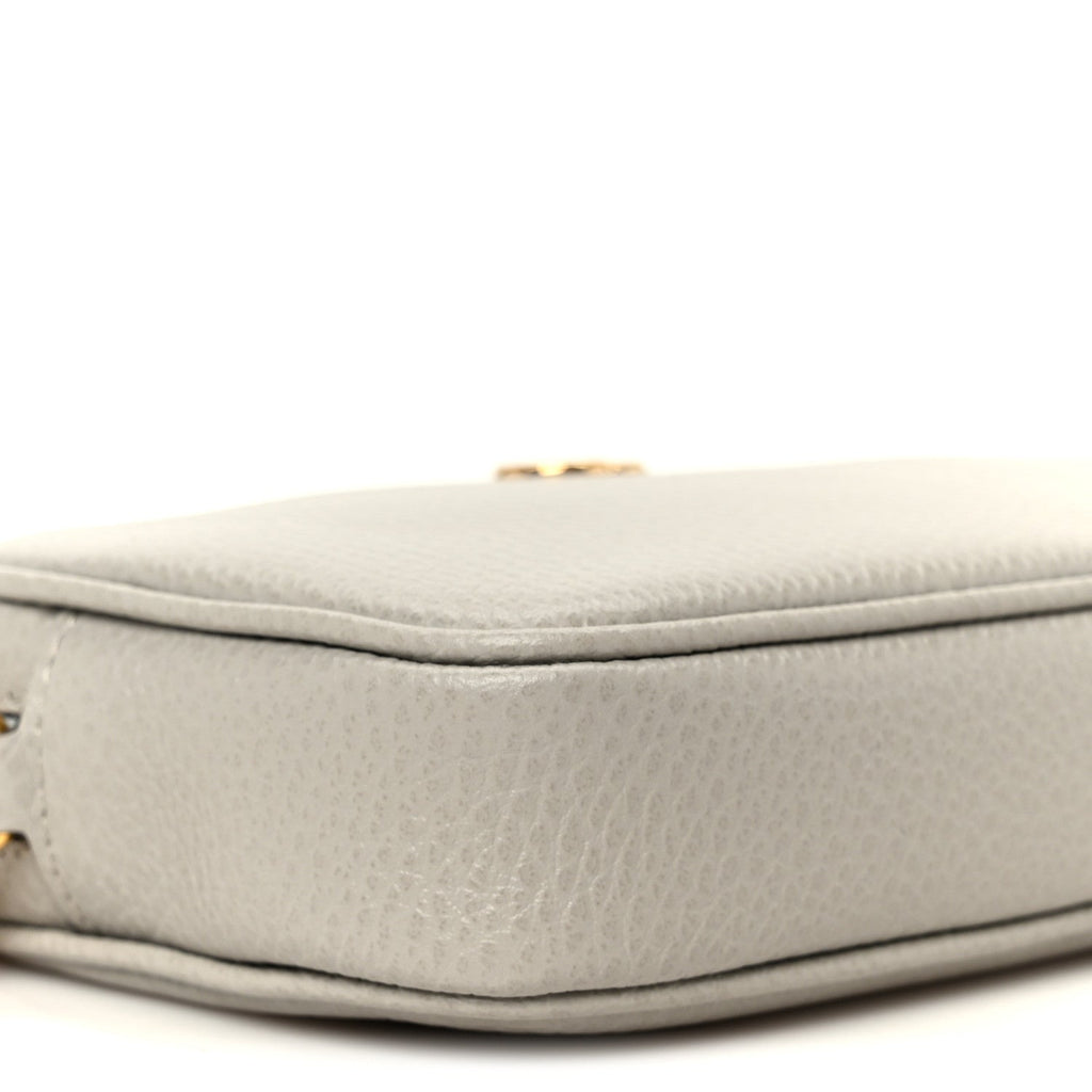 Dollar Calfskin Super Mini GG Marmont Chain Shoulder Bag Deep Grey