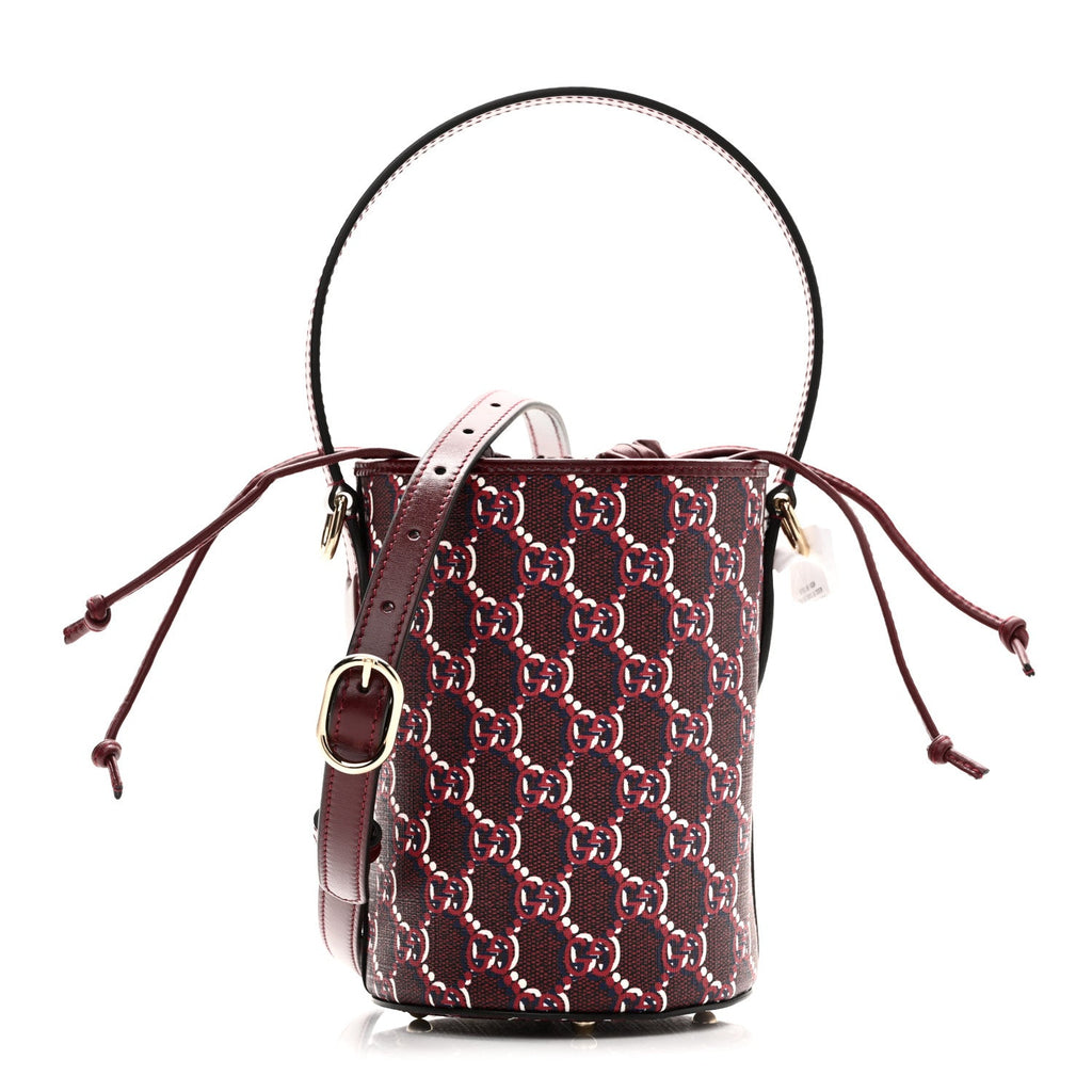 GG Shadow Monogram Mini Bucket Bag Rosso Ancora Red Rosso Ancora Red
