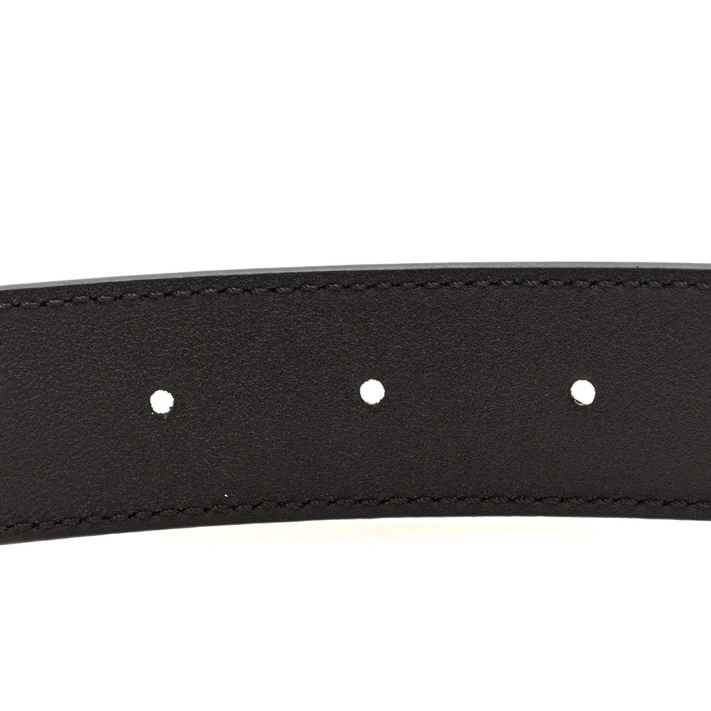 Plutone Calfskin Plaque GG 30mm Belt 90 36 Cocoa