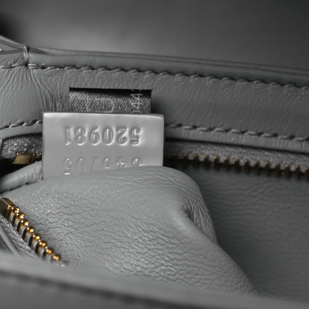 Calfskin Siena Small Shoulder Bag Grey