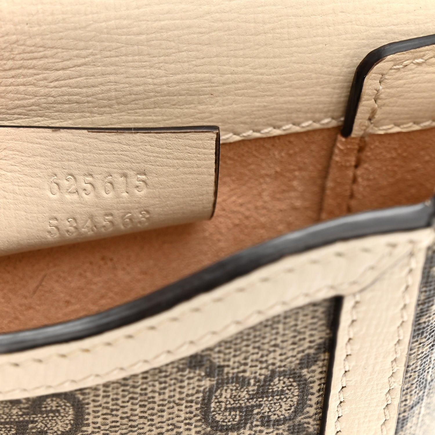 GG Supreme Monogram Azalea Calfskin Mini Horsebit 1955 Crossbody Bag Beige Ebony Mystic White