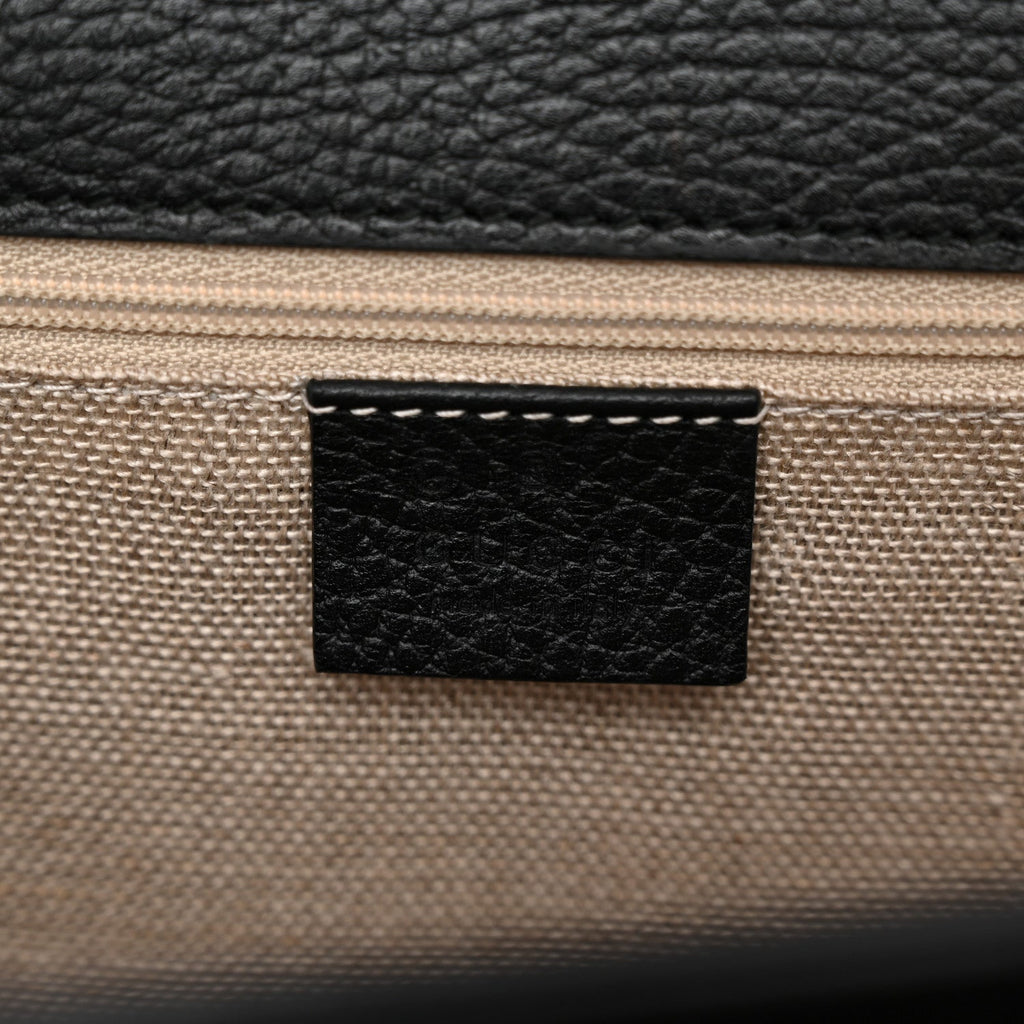 Dollar Calfskin Interlocking G Shoulder Bag Black