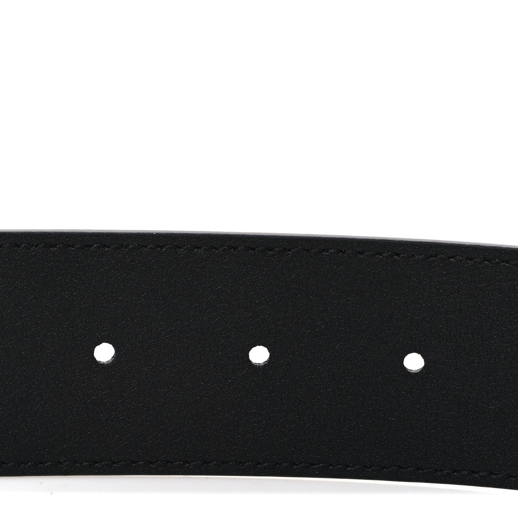 GG Supreme Monogram Matte Plutone Calfskin Double G 40mm Belt 75 30 Beige Ebony Black