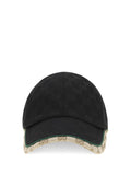 Gucci A001I24HBK3 GG Monogram Cotton Fabric Baseball Cap — Black