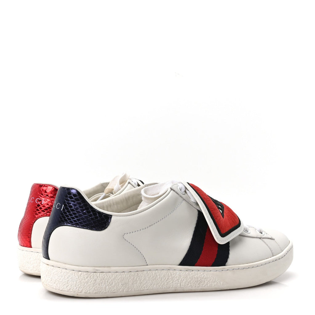 Calfskin Ayers Blind For Love Embroidered Womens Ace Sneakers 39 White