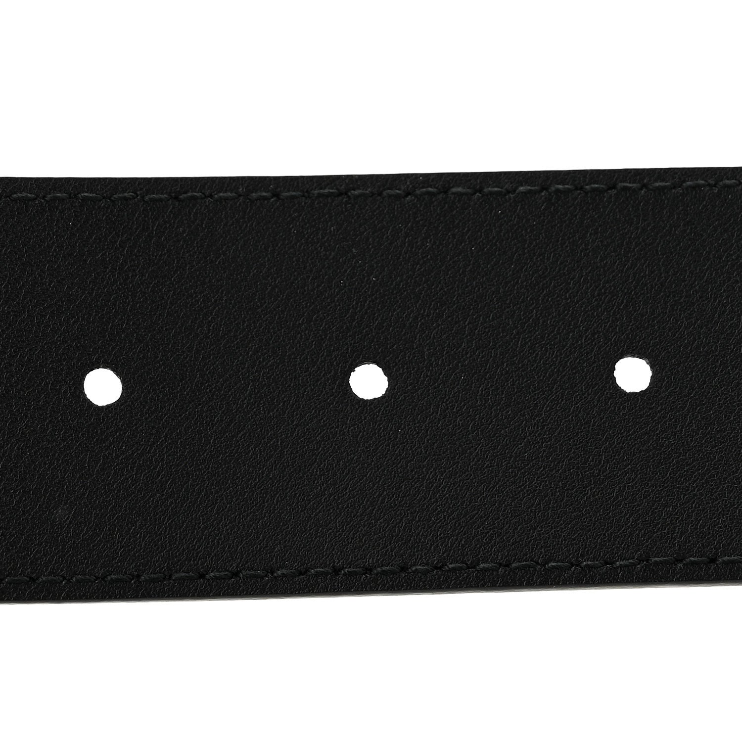 Moon Calfskin Pearl Double G 40mm Belt 75 30 Black Cream