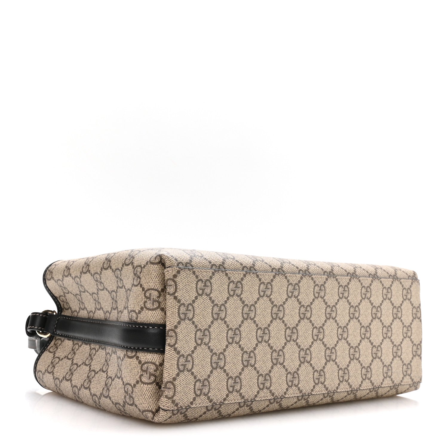 GG Supreme Monogram Emblem Medium Tote Bag Beige Black