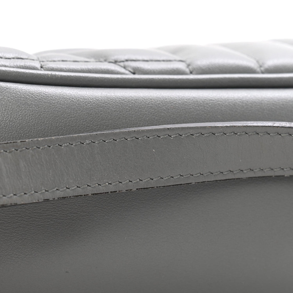 Calfskin Matelasse Aria Small GG Marmont Chain Shoulder Bag Deep Grey