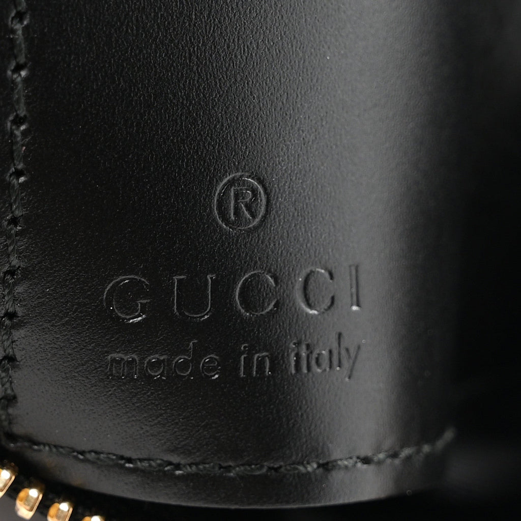 Guccissima Signature Wrist Wallet Black